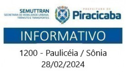Linha 1200 Paulicéia / Sônia - Alteração de horário - 28/02/2024